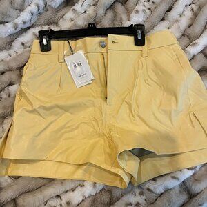 7 For All Mankind 30 Shorts Faux Leather Tailored Shorts in Jojoba NWT